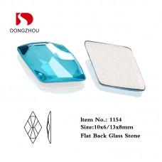 DZ-1154 rhombus faceted cut flat back glass stones for jewelry making DZ-1154 rhombus faceted cut flat back glass stones for jewelry making